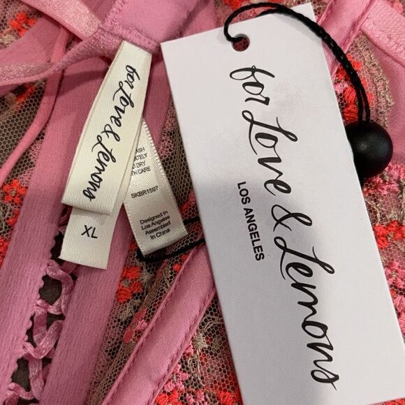 NWT For Love and Lemons Bouquet Embroidery Corset XL - Picture 8 of 11